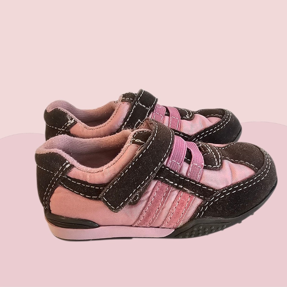 Carole Little‎ Toddler Size 5 Brown/Pink Leather Slip On Shoes